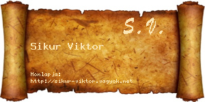 Sikur Viktor névjegykártya
