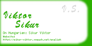 viktor sikur business card